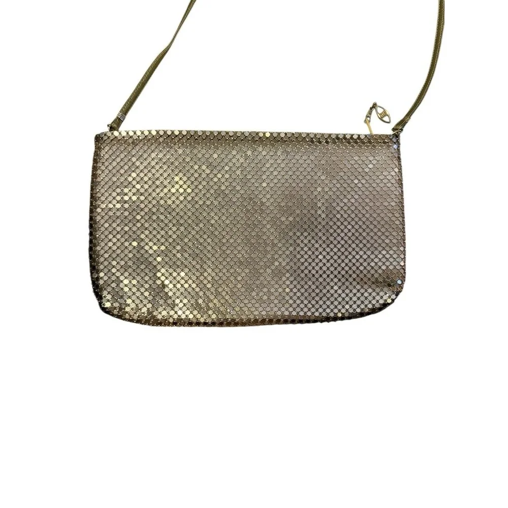 Vintage Gold Tone Metal Mesh Evening‎ Shoulder Bag & Zipper Closure Hong Kong